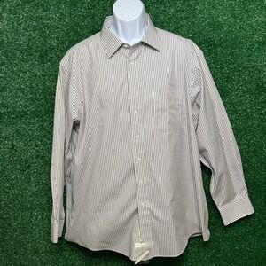 Roundtree & Yorke Black and White Casual Button Down Shirt